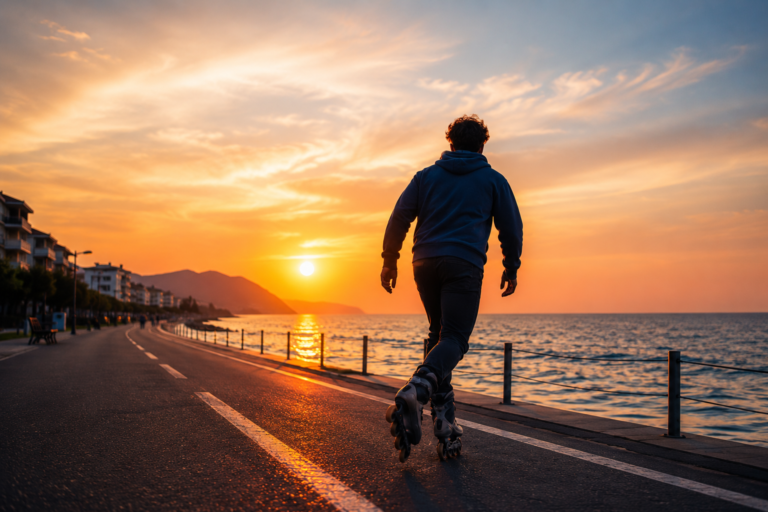 pattini al tramonto fermarsi per ritrovare la direzione